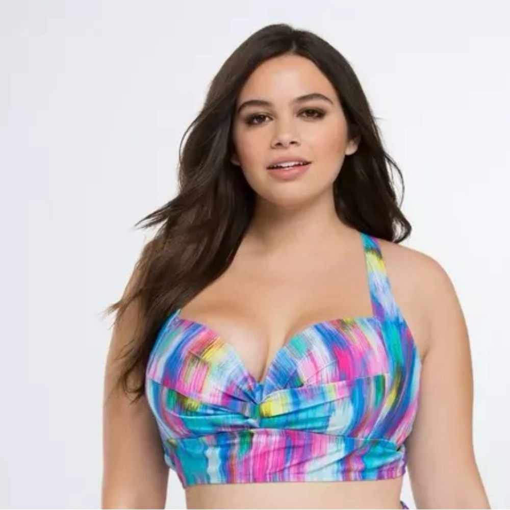 Torrid Multicolor Swim Top